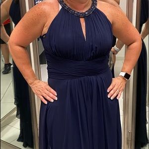 NWT Sacks5thAvenue dress Eliza J Navy